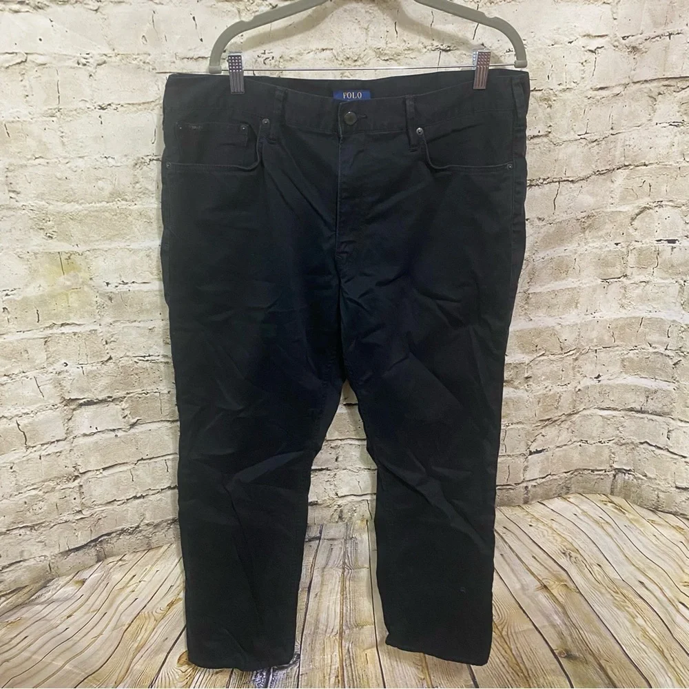 Polo Ralph Lauren Black Cotton Stretch Chino Pants